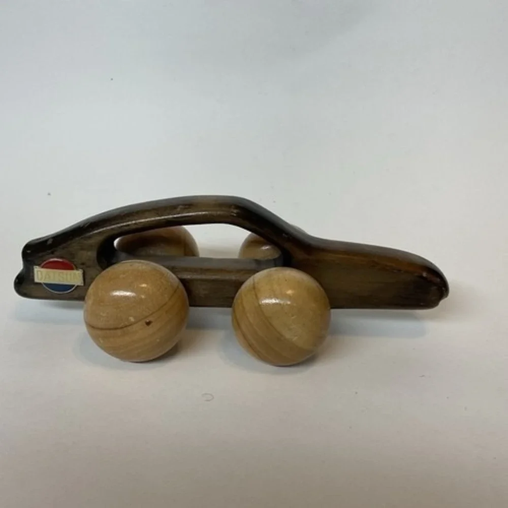 VTG Datsun 300ZX Handmade Solid Wood Back Massager/Kids Rolling Toy L10